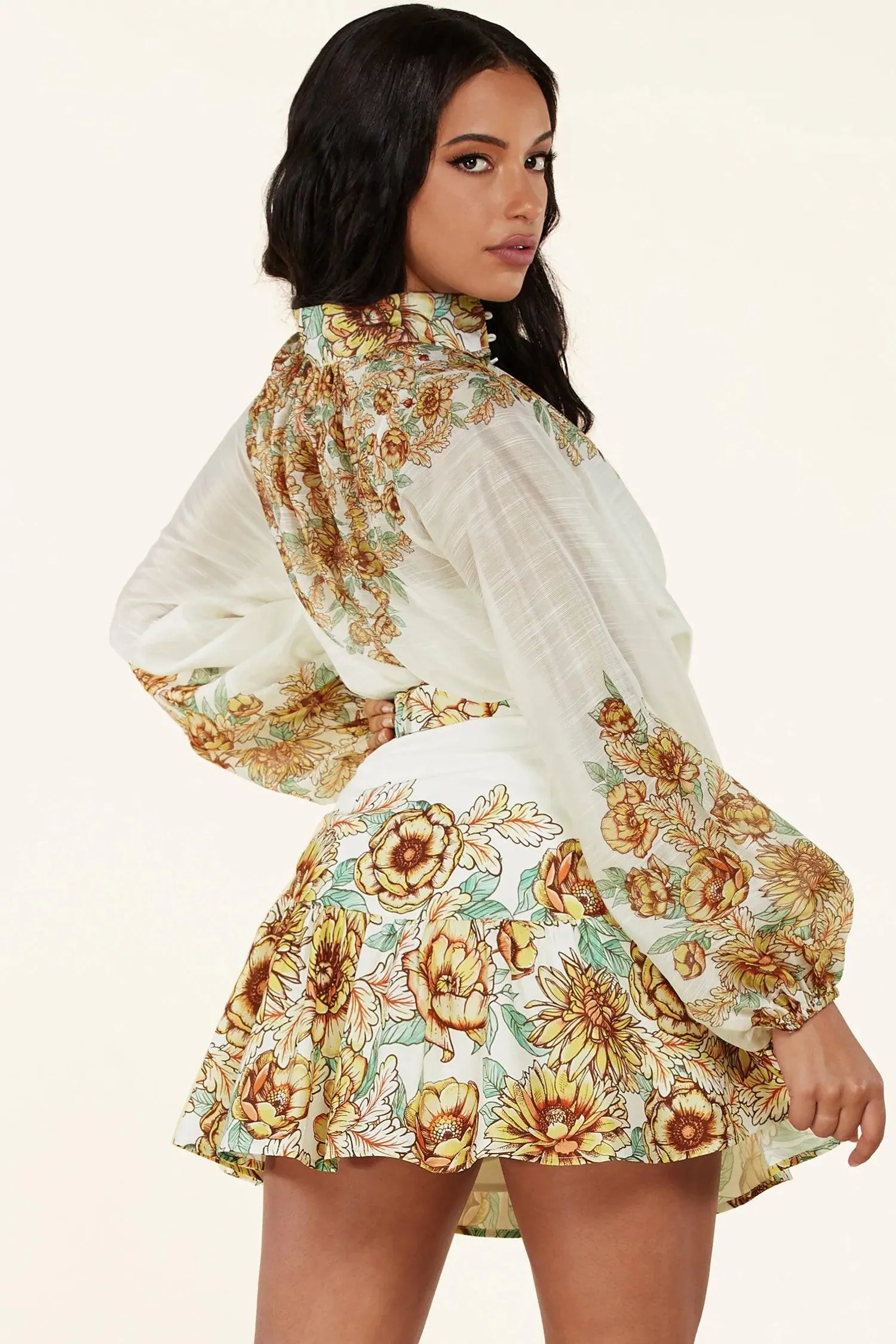 BORDER SKIRT SET