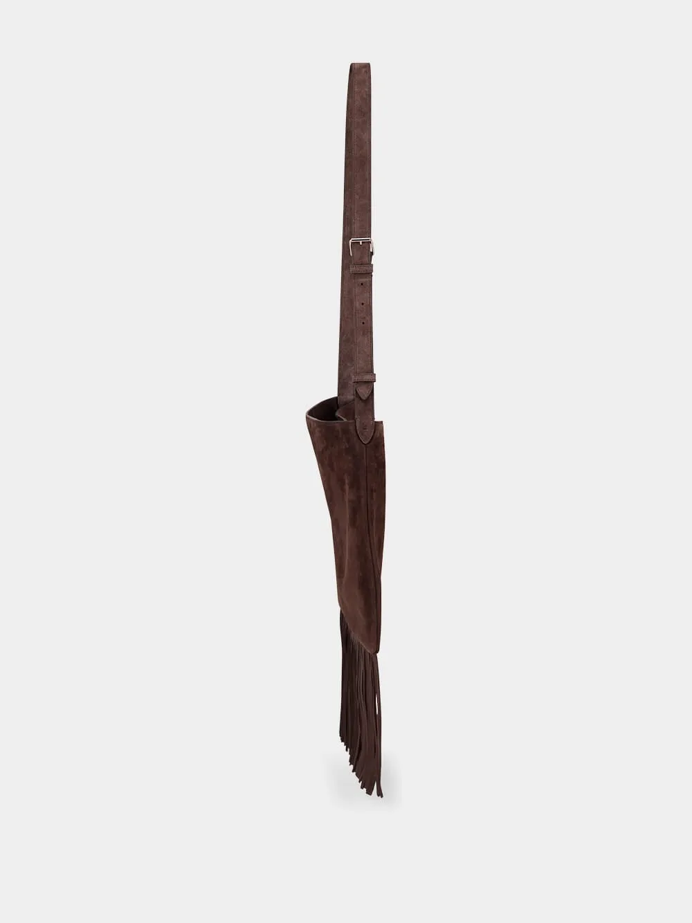 Brown Nellcôte Suede Fringe Shoulder Bag