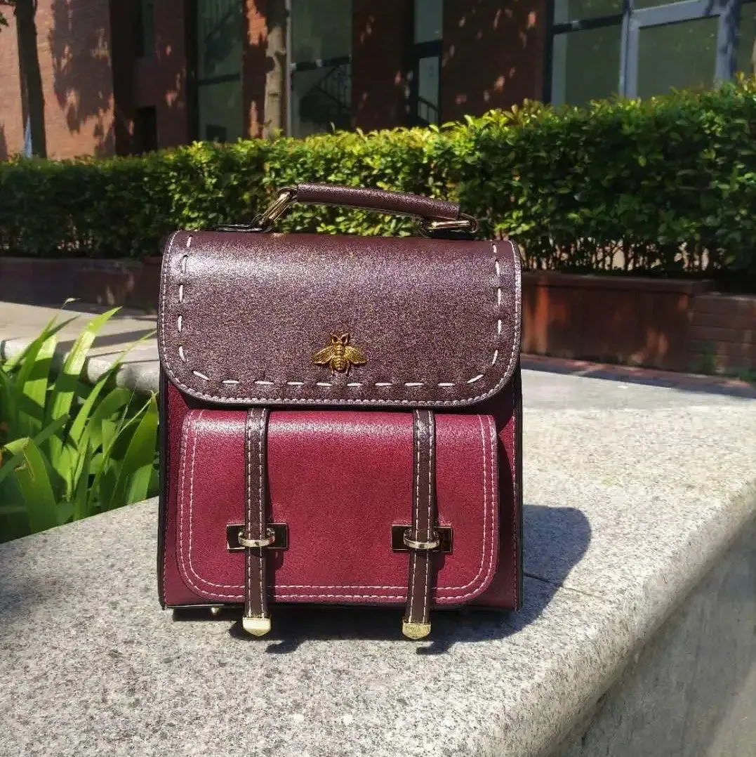 Bumblebee Leather Backpack Handbag
