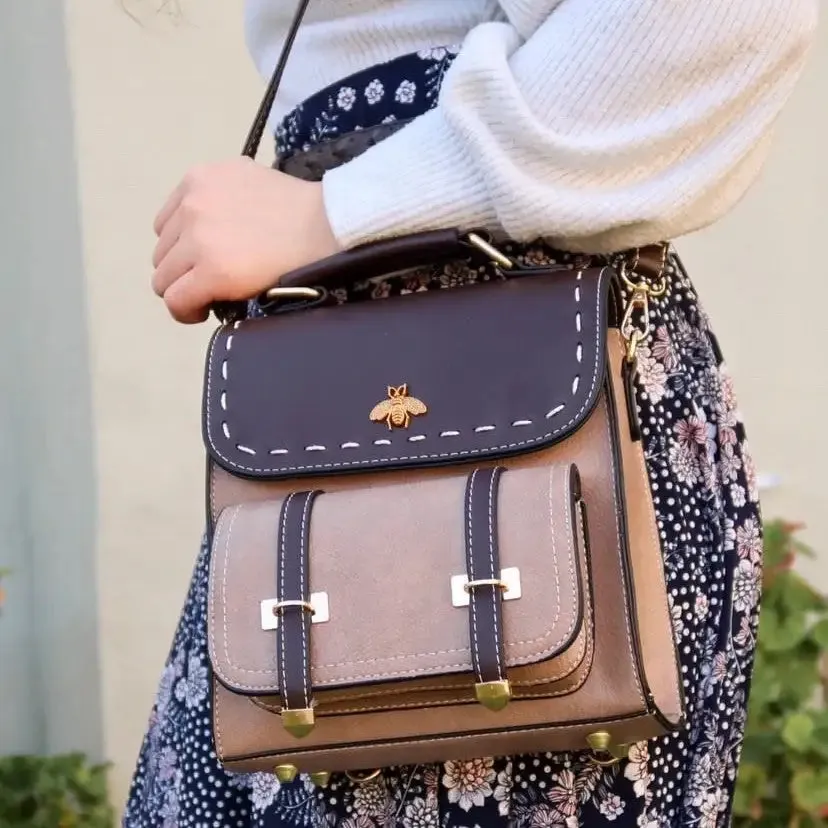 Bumblebee Leather Backpack Handbag