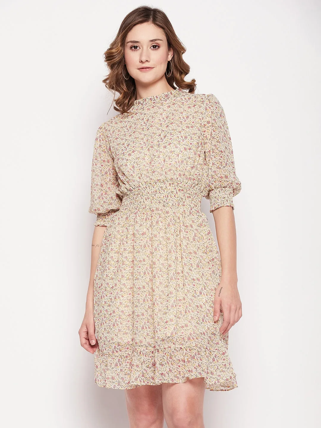 Camla Barcelona Yellow Floral Dress