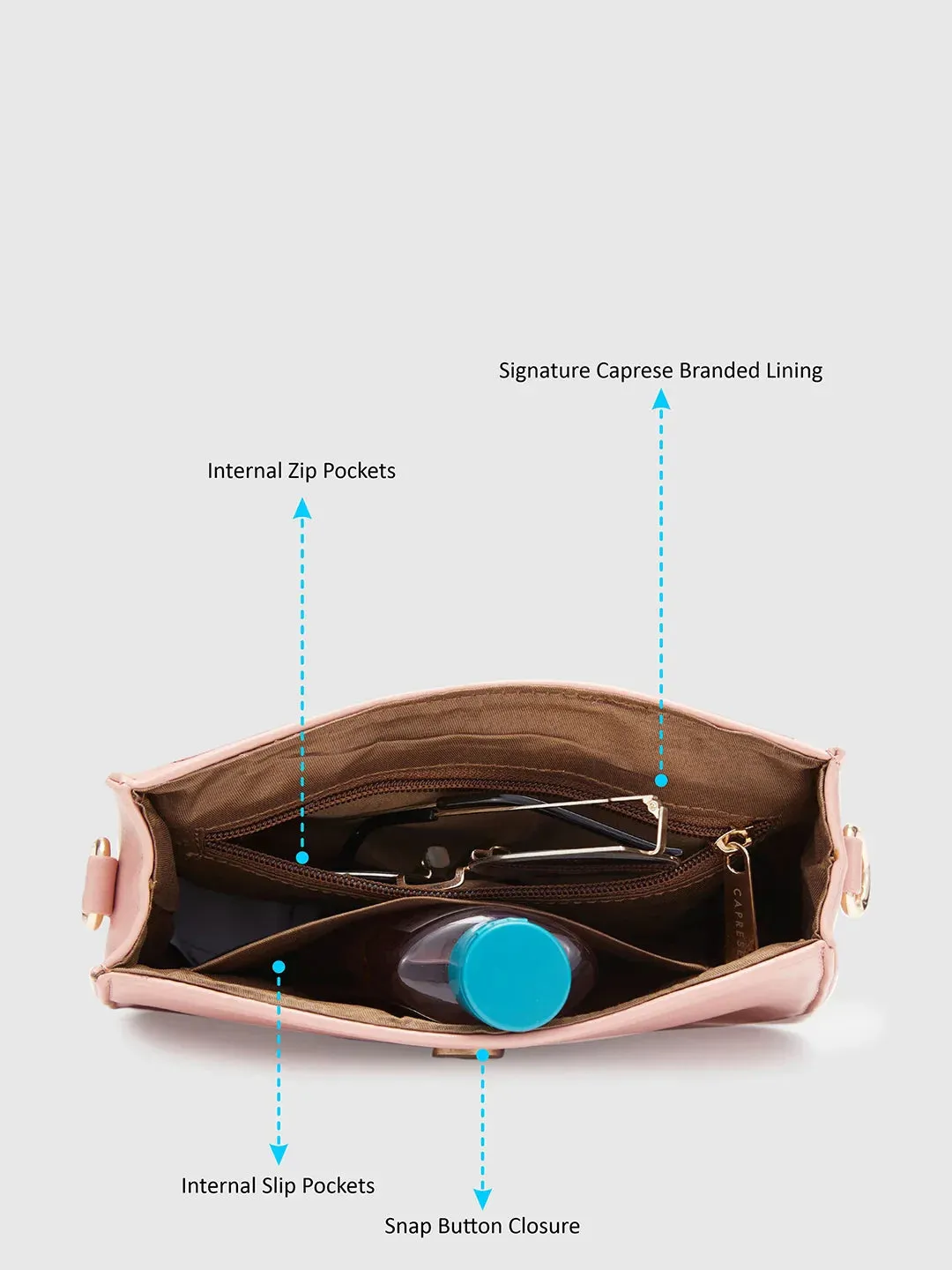 Caprese Milena Medium Blush Sling Bag