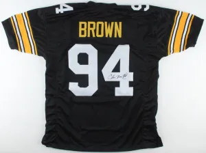 Chad Brown Signed Pittsburgh Steelers Jersey (TSE Hologram) 3xPro Bowl Linebackr