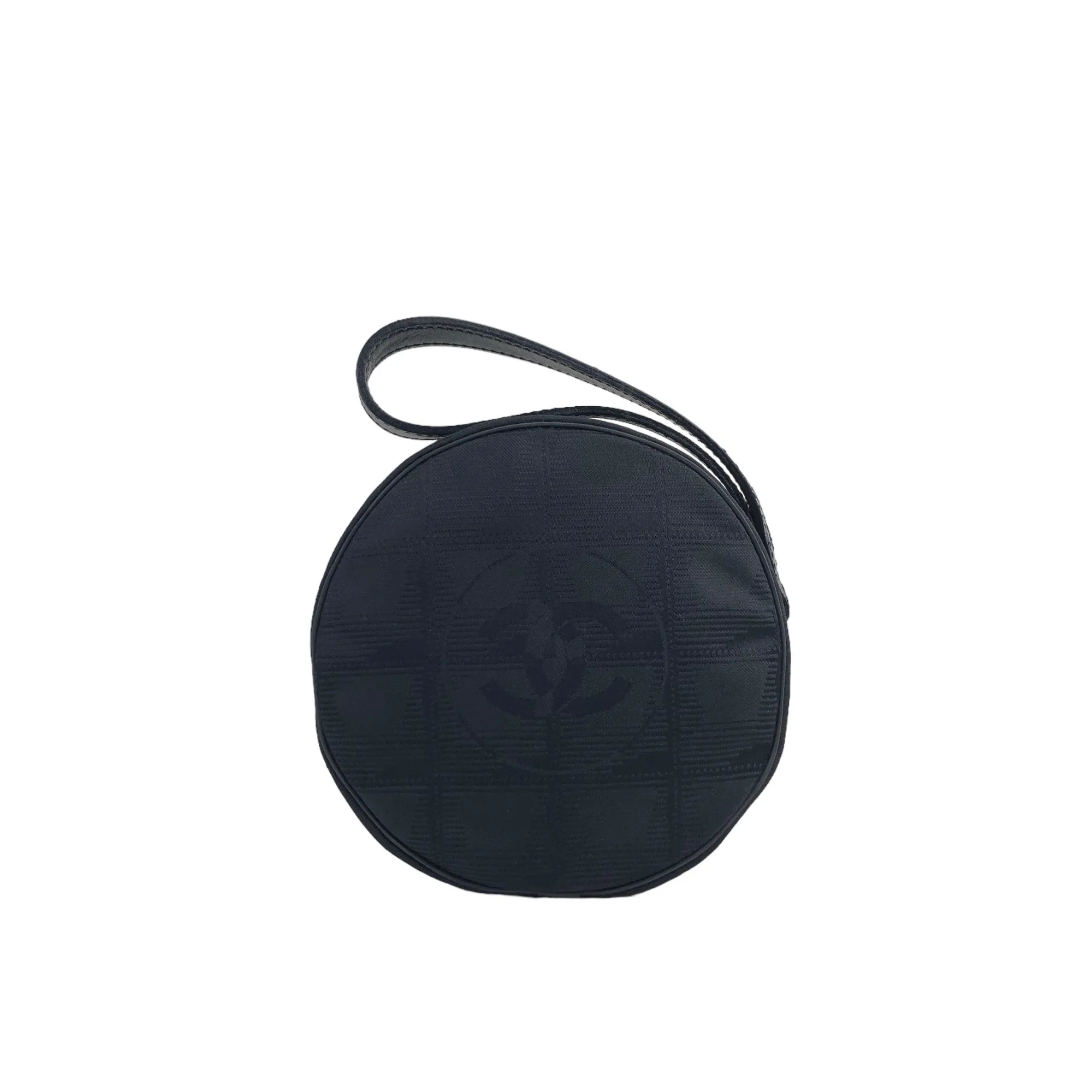 CHANEL New Travel Line Nylon Pouch Black Vintage jzz2pf