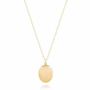 CHARLI MEDIUM OVAL ENGRAVED LOCKET