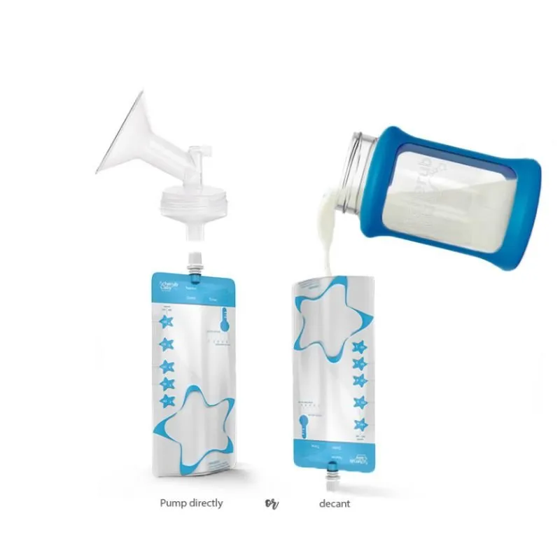 Cherub Baby Reusable Thermosensor Breast Milk Bags 180mL 50 Uses (10pk)