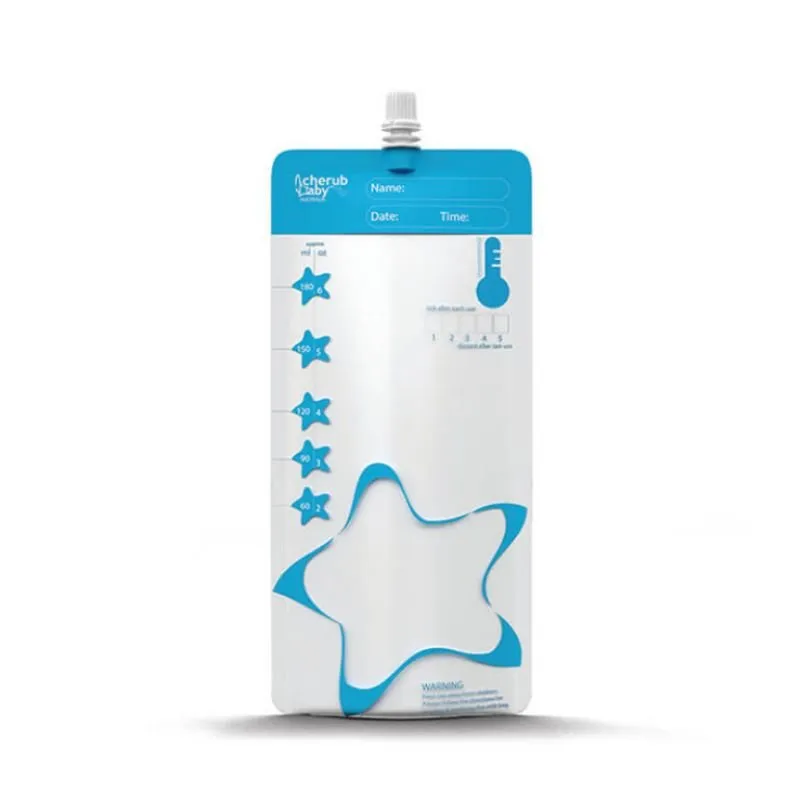 Cherub Baby Reusable Thermosensor Breast Milk Bags 180mL 50 Uses (10pk)