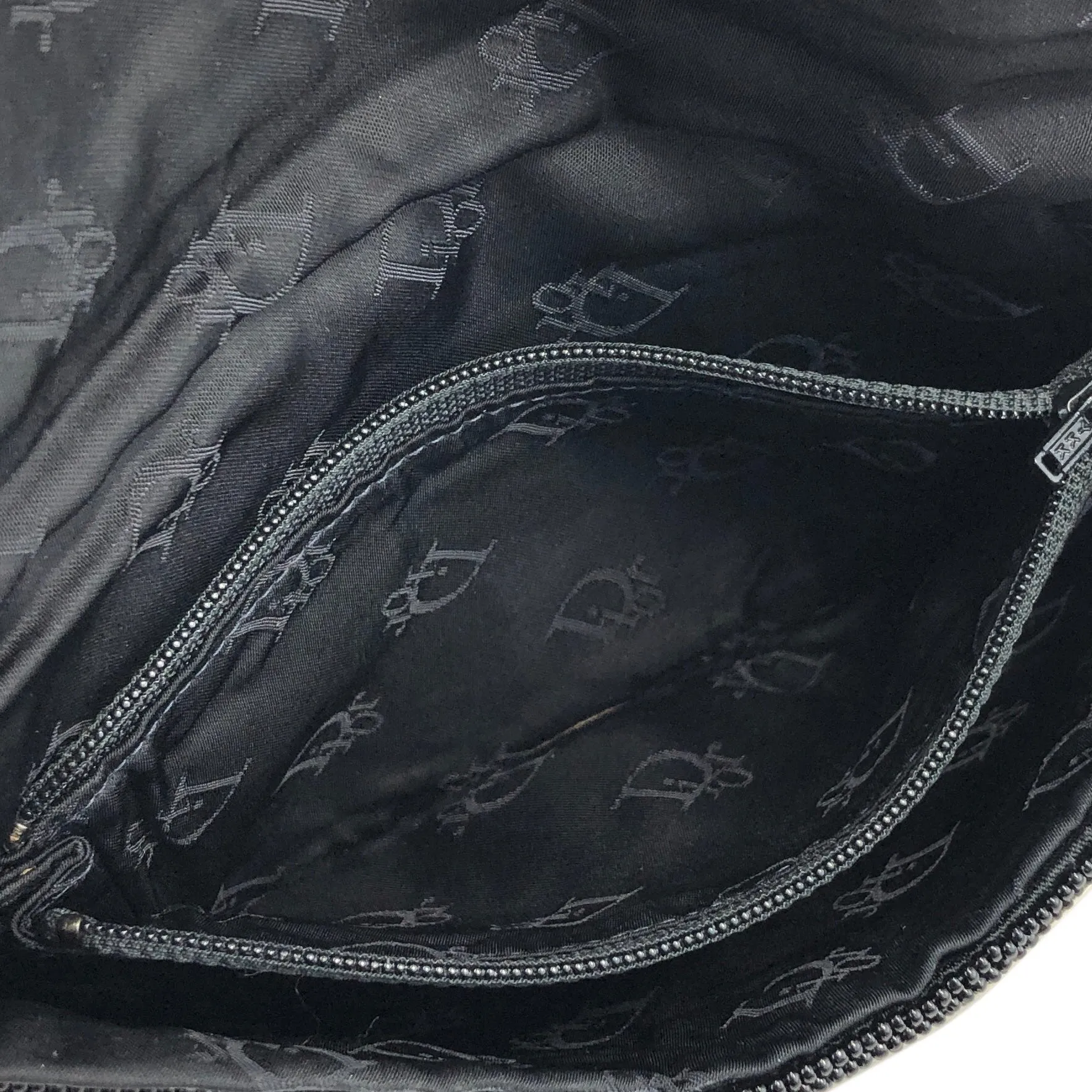 Christian Dior Logo Beads Chain Shoulder bag Black Vintage kxcim5