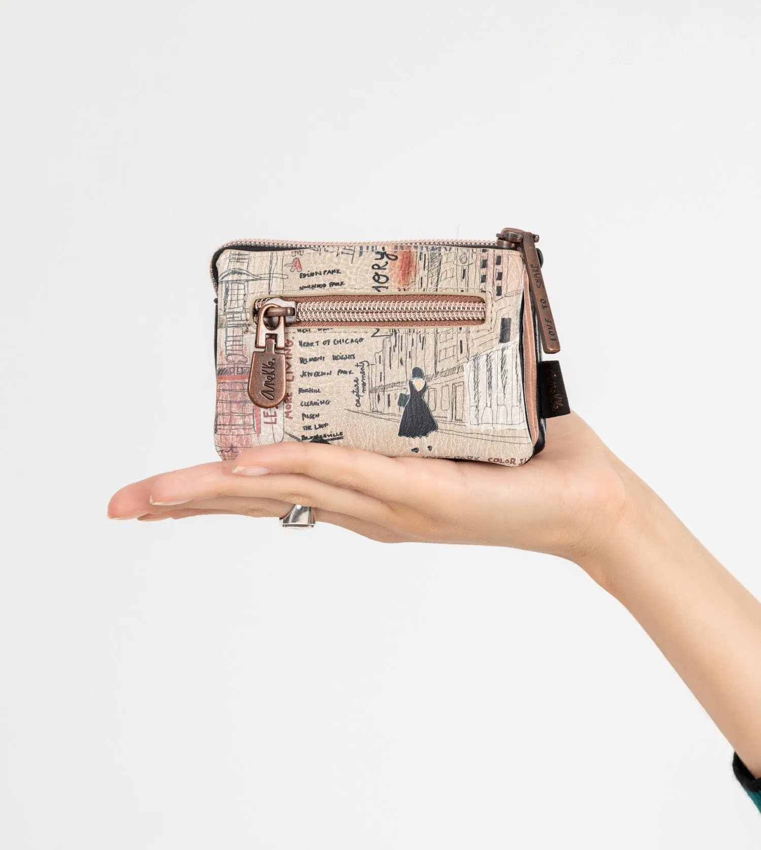 City Moments triple compartment purse