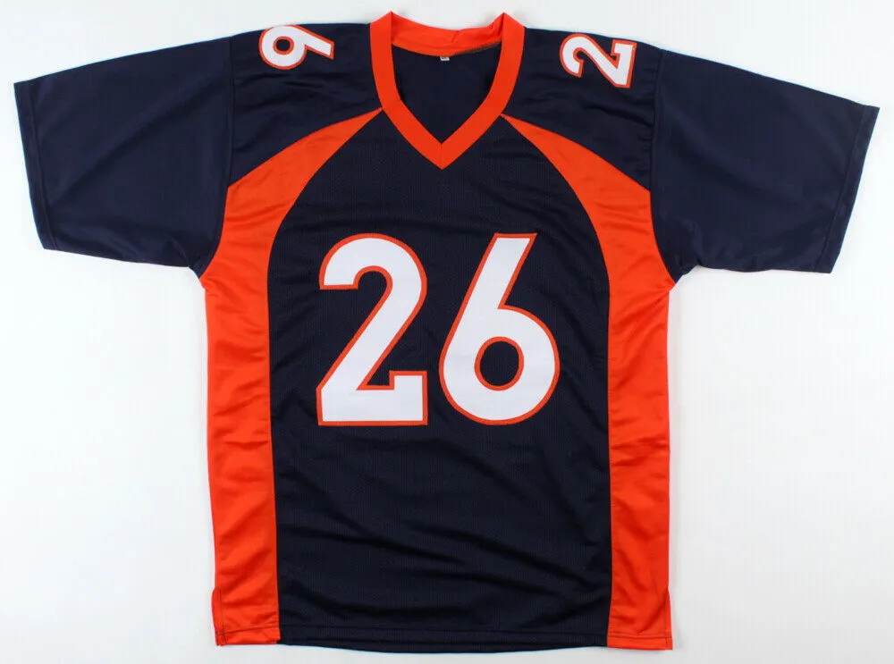 Clinton Portis Signed Denver Broncos Jersey (Schwartz COA) 2xPro Bowl R.B.