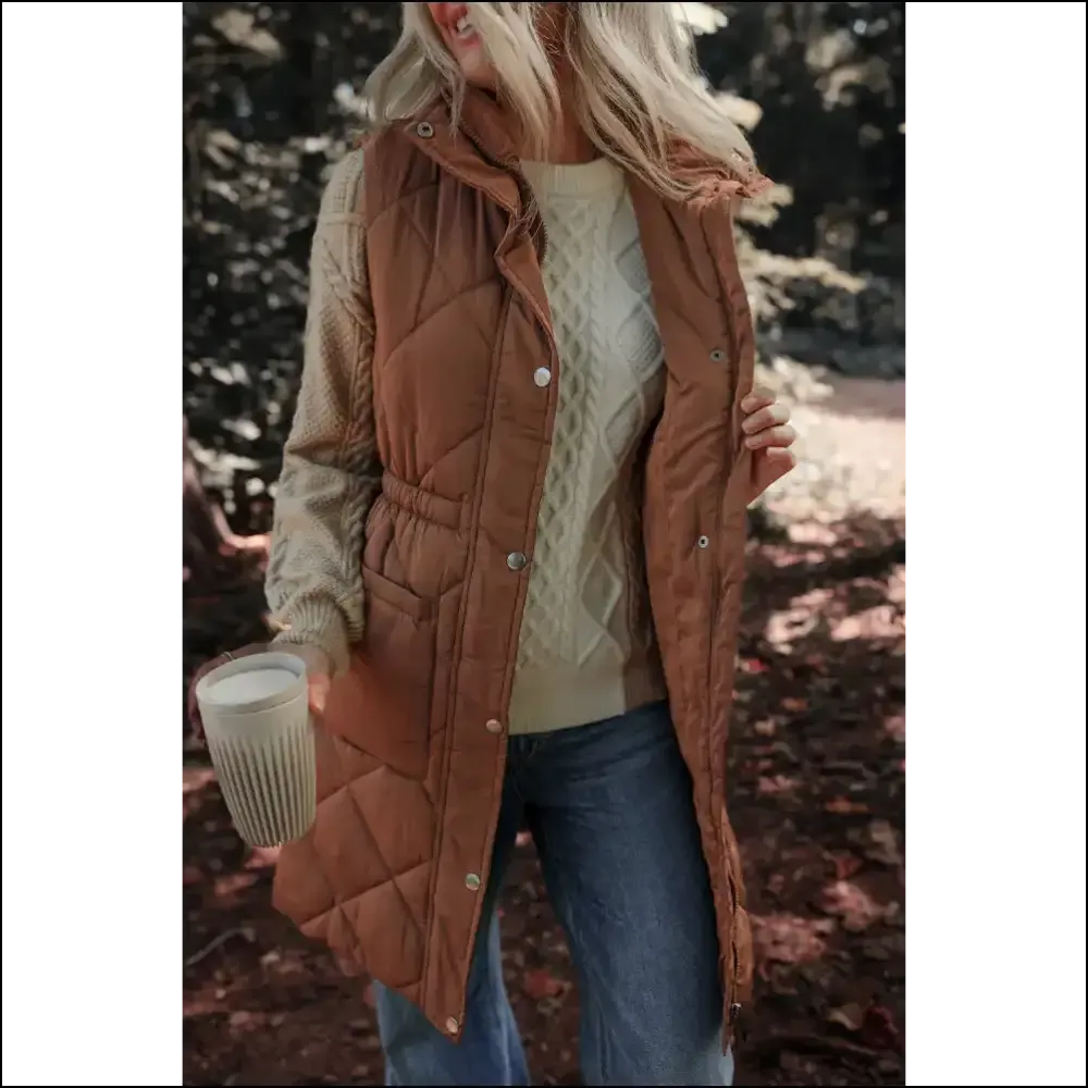 Coffee Puffer Quilted Vest: so Cozy, You'll Need  Therapy ☕