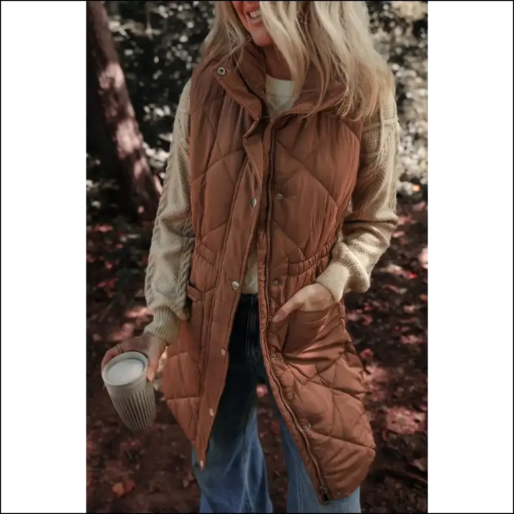 Coffee Puffer Quilted Vest: so Cozy, You'll Need  Therapy ☕