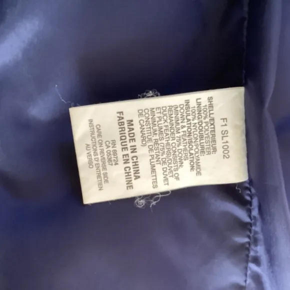 Columbia Sportswear Company Dark Blue Down Zipper Front Vest