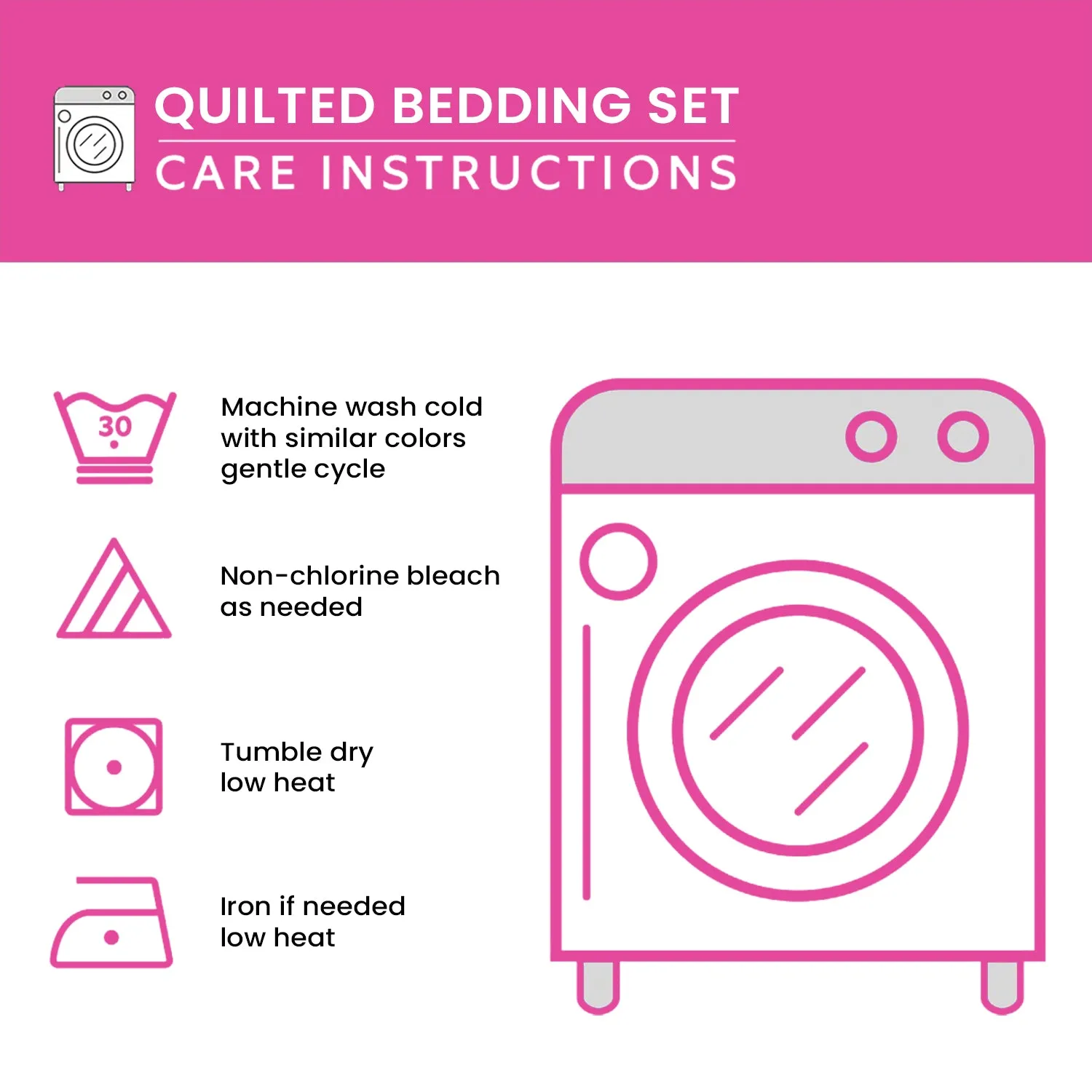 Cozy Charm 3-Piece Quilted Bedding Set NCU0NVH147