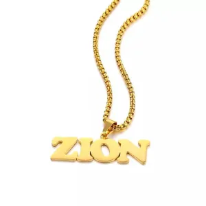 Custom Name Box Chain Necklace