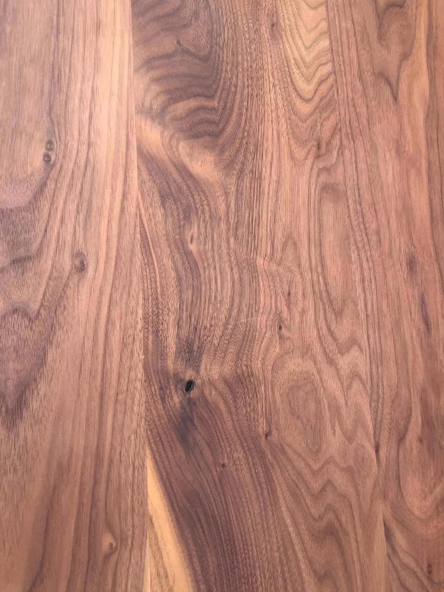 Custom Walnut & Metal Racetrack Coffee Table