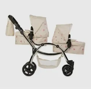 Darcie Twin doll pram Cream