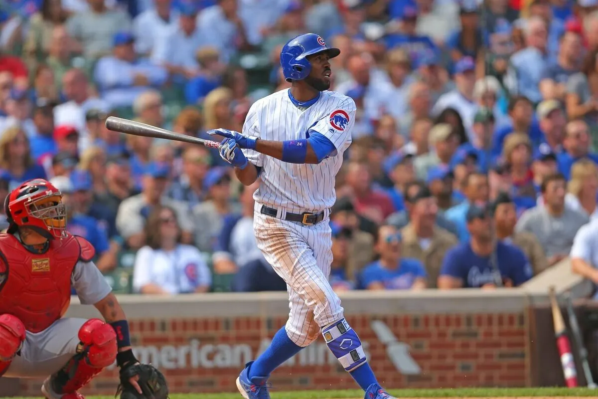 Dexter Fowler Signed 2016 World Series Baseball (Schwartz)Chicago Cub Outfielder