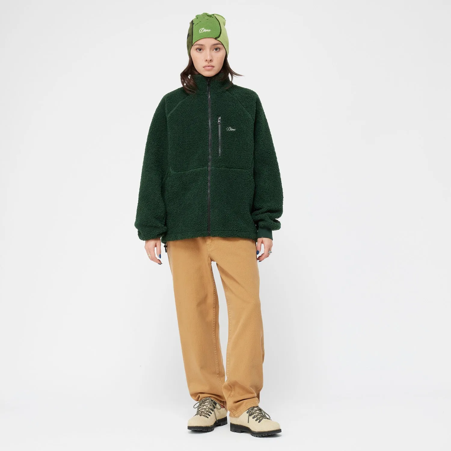 Dime Men Polar Fleece Sherpa Zip Forest