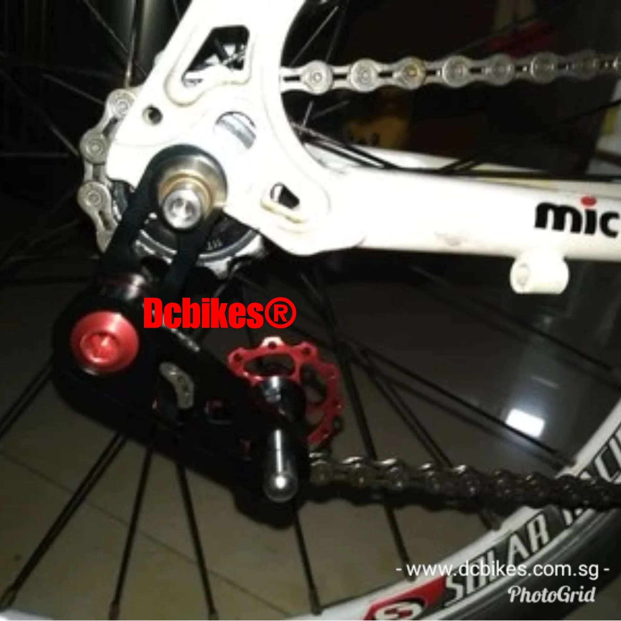 DJ Single Speed MTB Folding Bike Chain Tensioner Adjustable Pulley   Derailleur Jockey Wheel