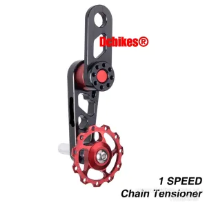 DJ Single Speed MTB Folding Bike Chain Tensioner Adjustable Pulley   Derailleur Jockey Wheel