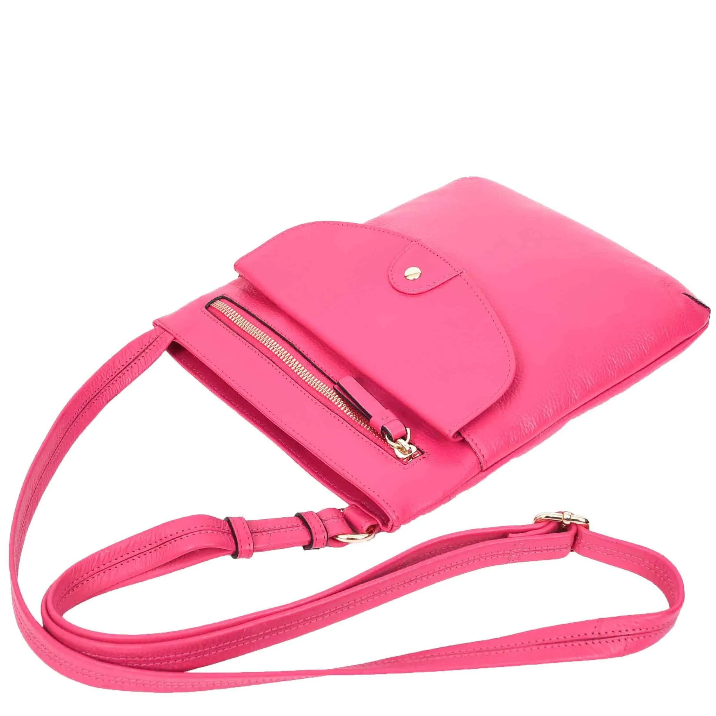DR686 Ladies Leather Cross Body Sling Bag Pink