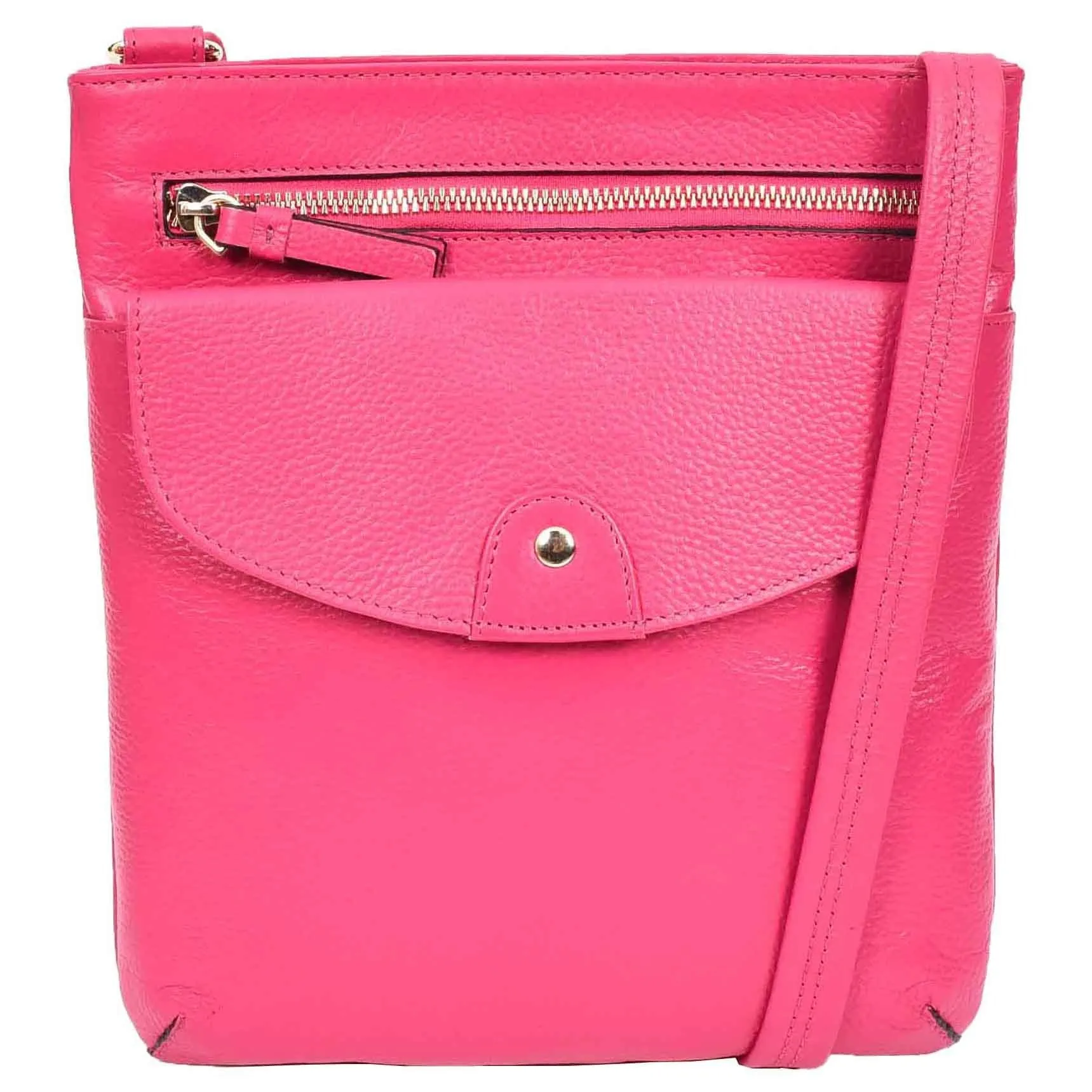 DR686 Ladies Leather Cross Body Sling Bag Pink