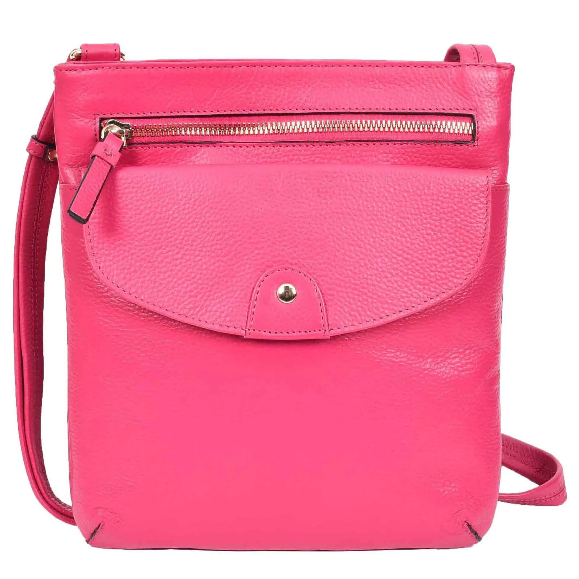 DR686 Ladies Leather Cross Body Sling Bag Pink