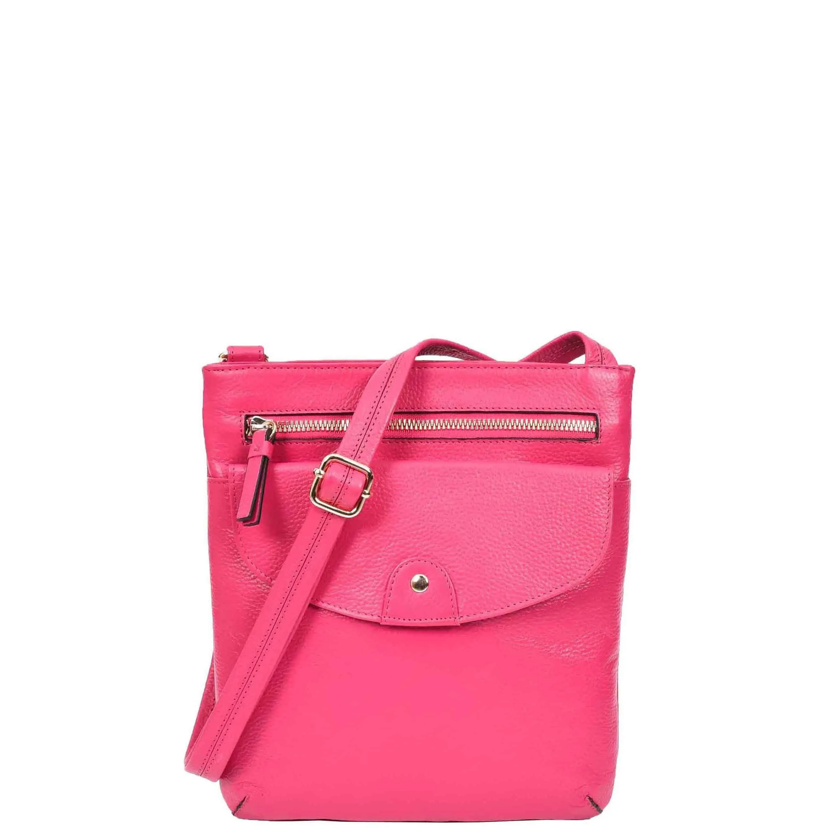DR686 Ladies Leather Cross Body Sling Bag Pink
