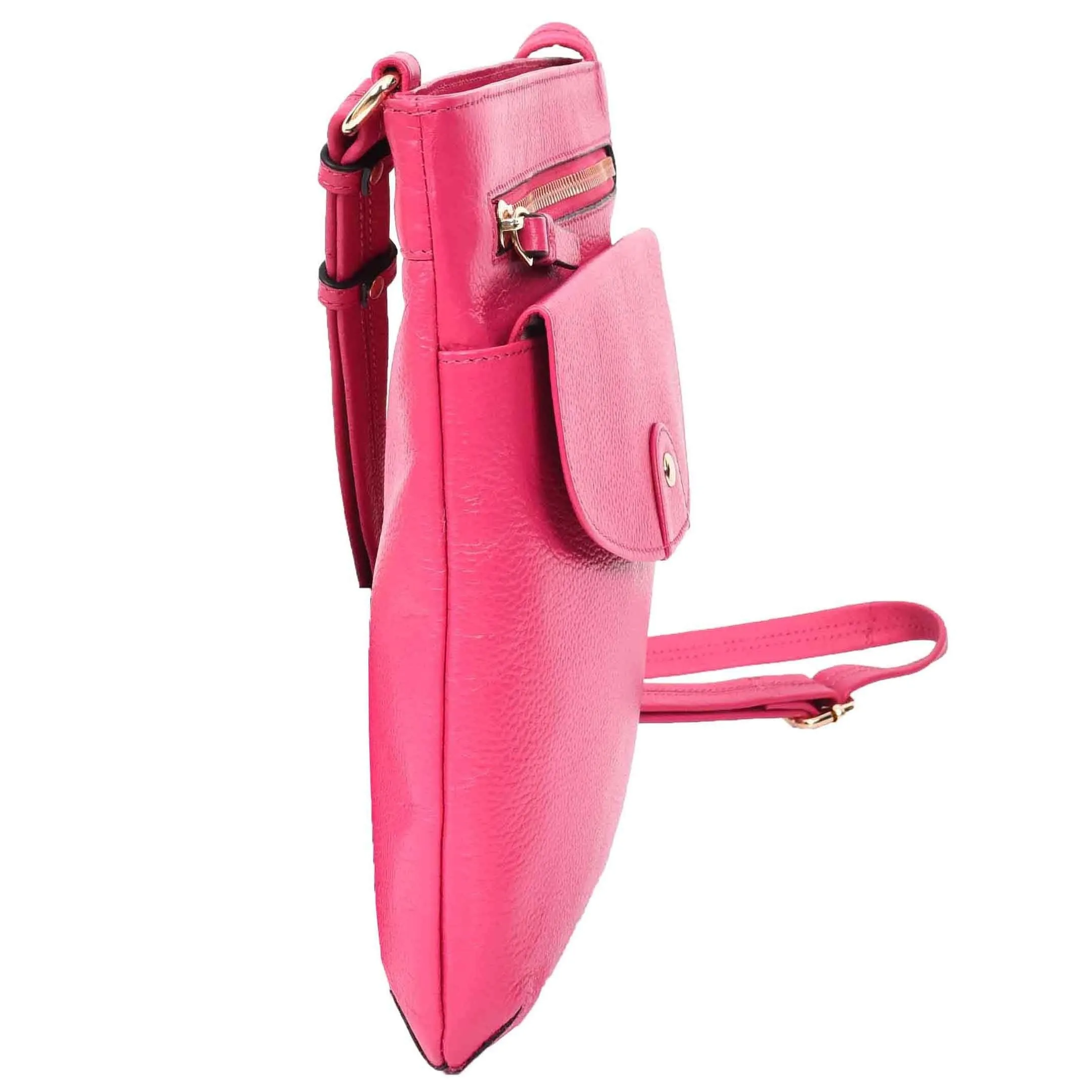 DR686 Ladies Leather Cross Body Sling Bag Pink