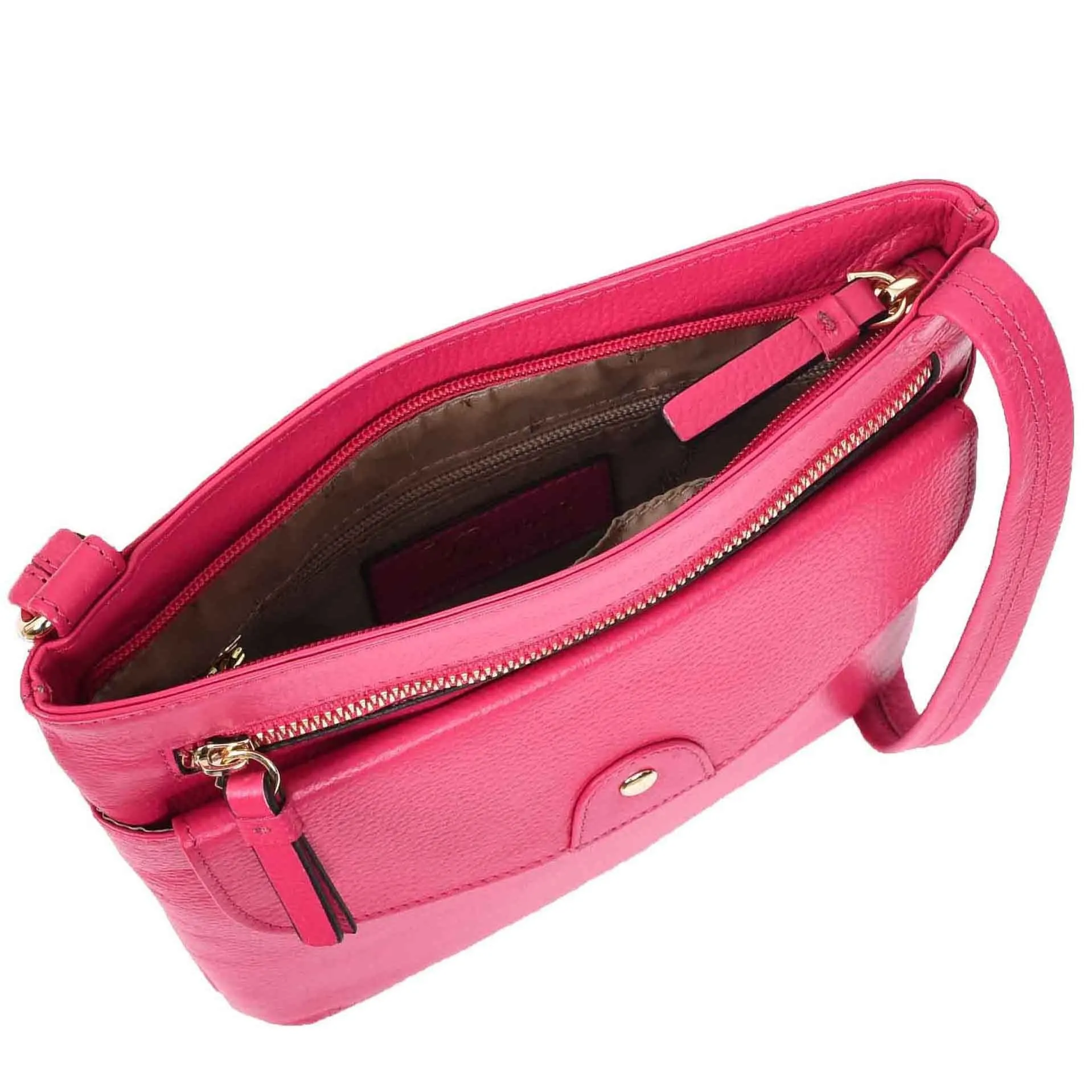 DR686 Ladies Leather Cross Body Sling Bag Pink