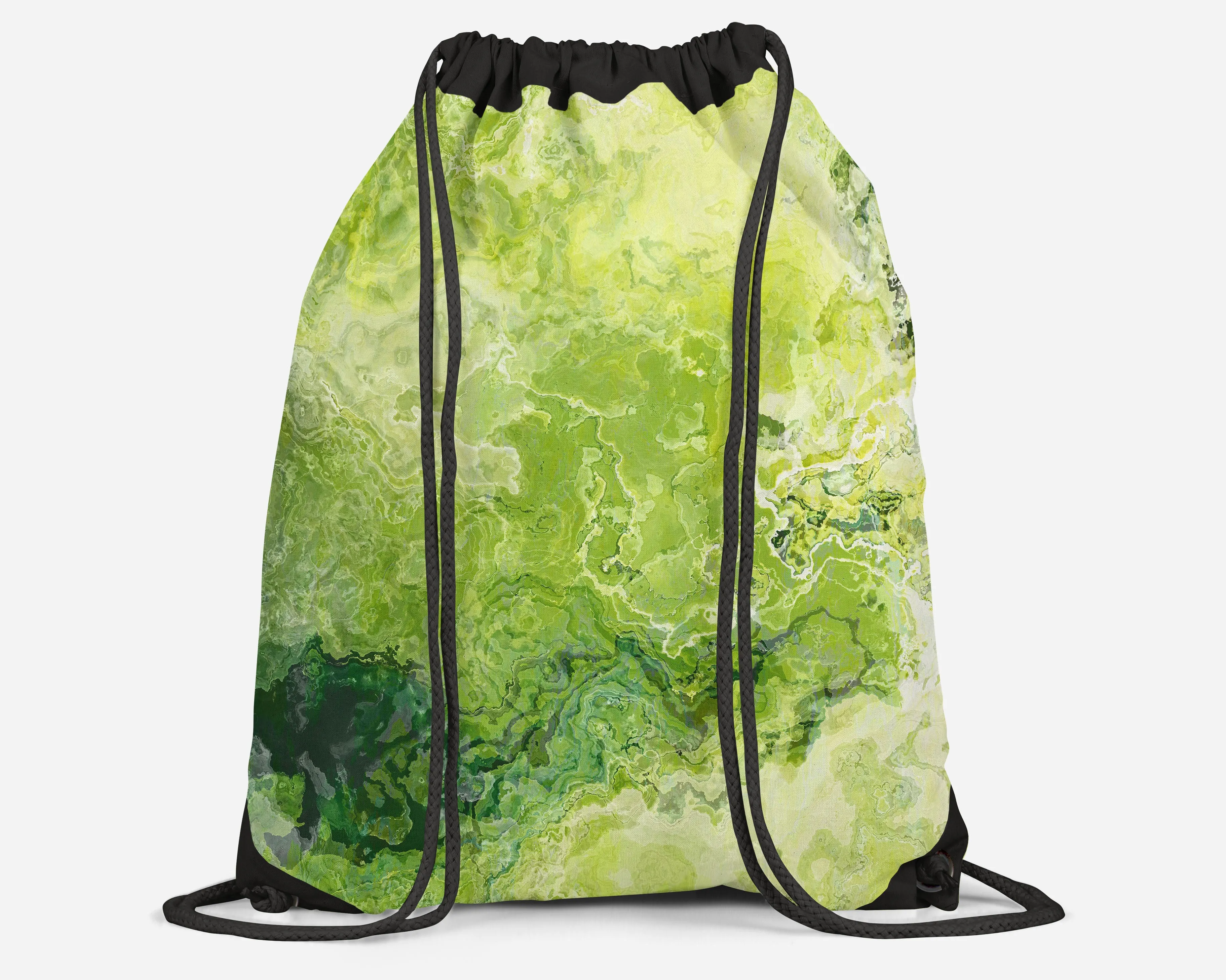 Drawstring Sling Bag, Green Daze
