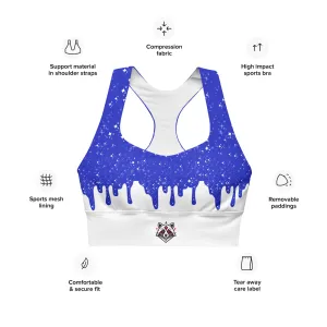 Drip Series - Crystal Cascade - Longline sports bra