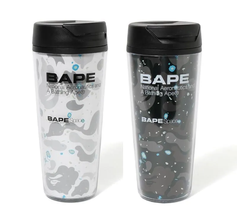 DS! A BATHIN APE BAPE SPACE CAMO TUMBLER Black or White