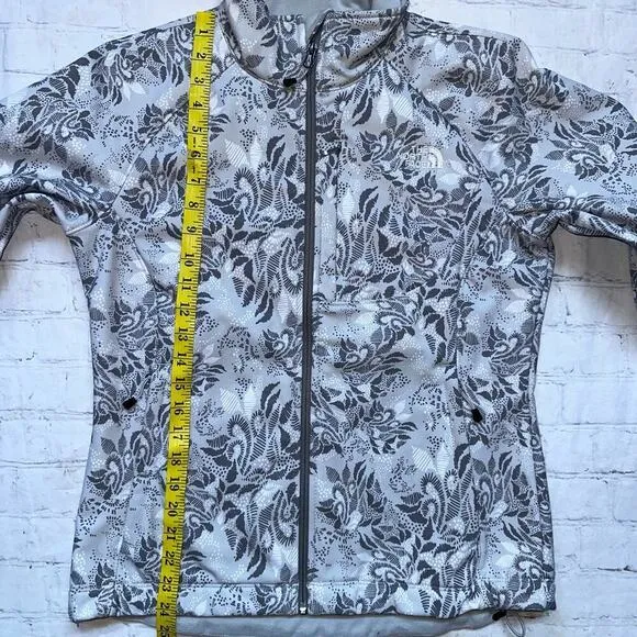 EUC Womens Medium The North Face Floral Bionic Softshell Full Zip Lined Jacket