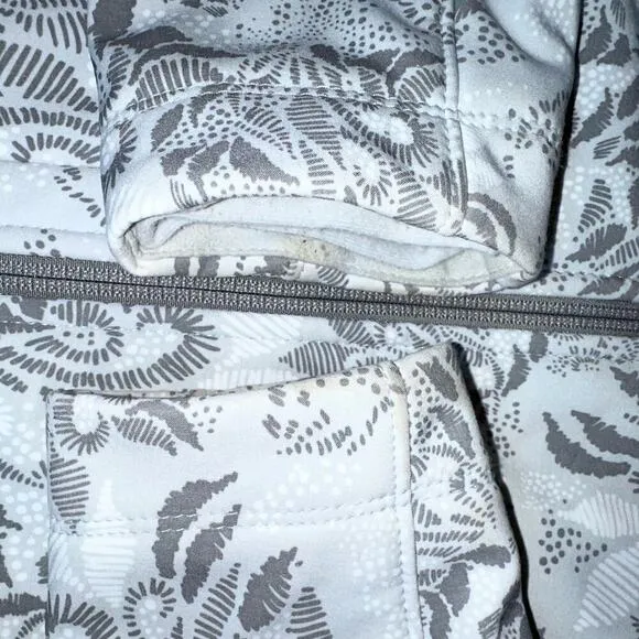 EUC Womens Medium The North Face Floral Bionic Softshell Full Zip Lined Jacket