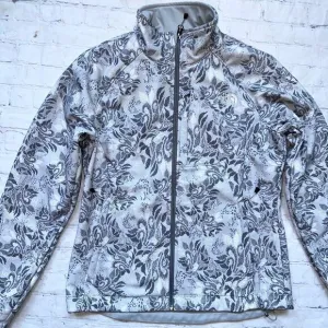 EUC Womens Medium The North Face Floral Bionic Softshell Full Zip Lined Jacket