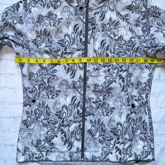 EUC Womens Medium The North Face Floral Bionic Softshell Full Zip Lined Jacket