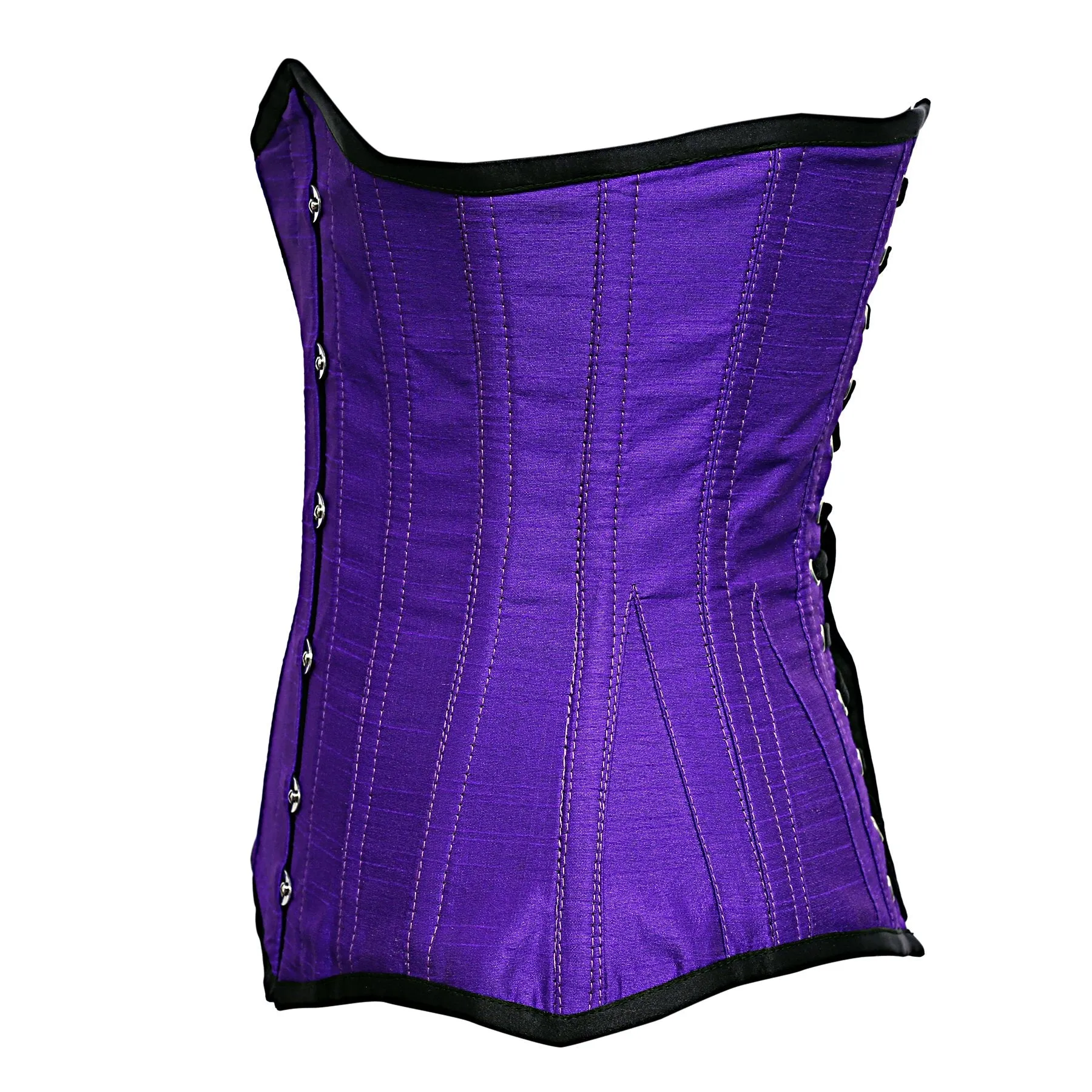 Evans Purple Dupion Underbust Corset
