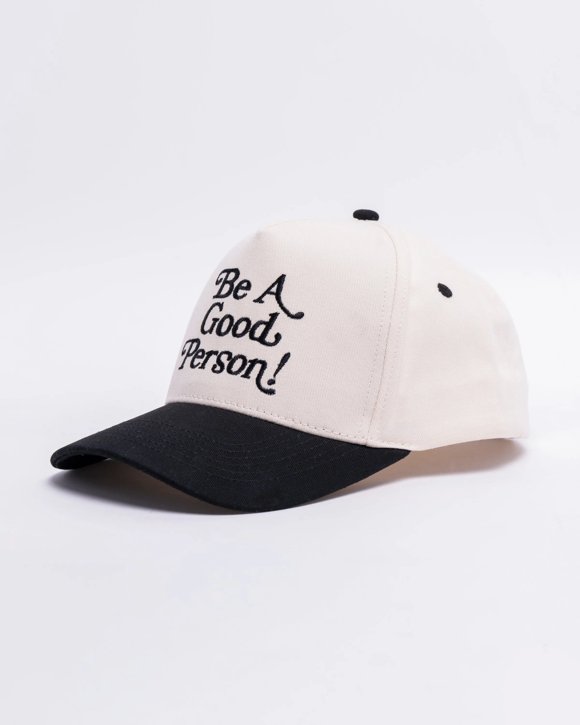 Exclamation Snapback Hat - Cream/Black