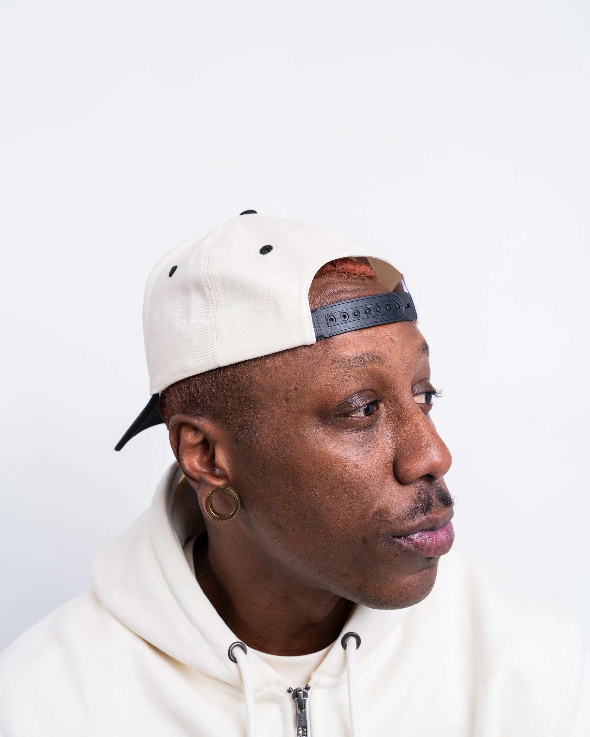 Exclamation Snapback Hat - Cream/Black