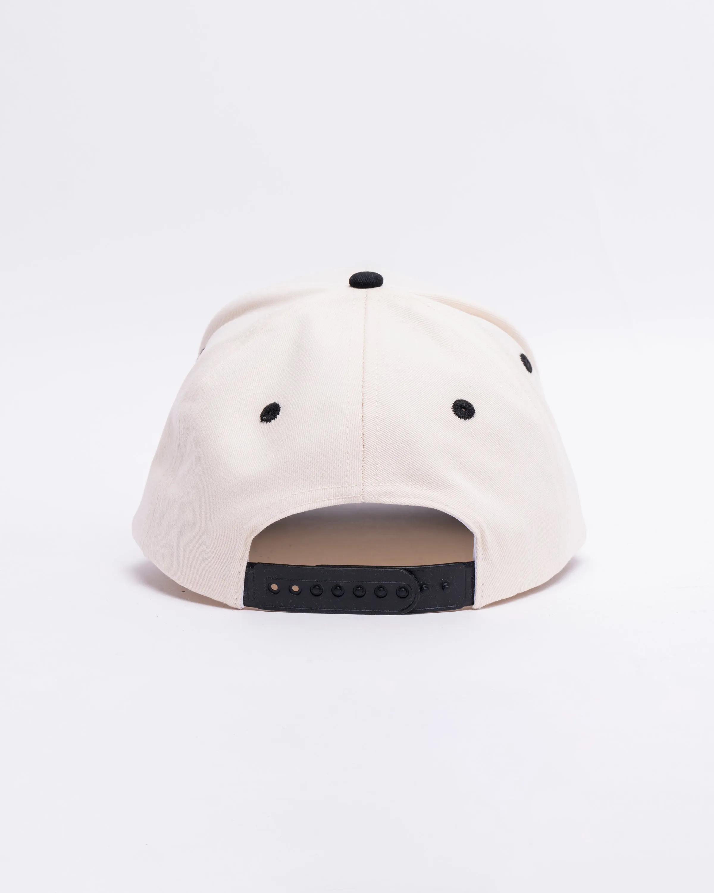 Exclamation Snapback Hat - Cream/Black