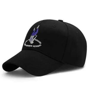 Fall Down Figure Letters Embroidery Baseball Hat - Black