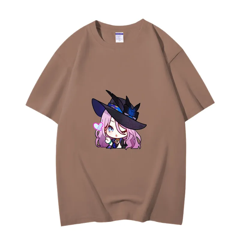 Fashion Anime Honkai: Star Rail Jade 230g GSM Hipster Style Oversized Cotton T-shirt