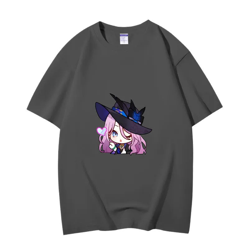 Fashion Anime Honkai: Star Rail Jade 230g GSM Hipster Style Oversized Cotton T-shirt