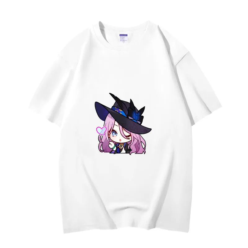 Fashion Anime Honkai: Star Rail Jade 230g GSM Hipster Style Oversized Cotton T-shirt