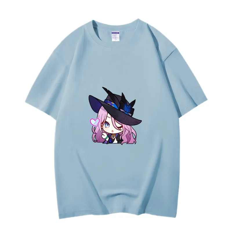 Fashion Anime Honkai: Star Rail Jade 230g GSM Hipster Style Oversized Cotton T-shirt