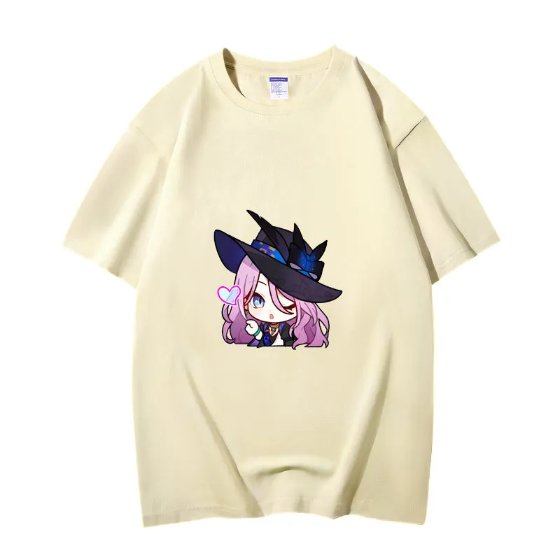 Fashion Anime Honkai: Star Rail Jade 230g GSM Hipster Style Oversized Cotton T-shirt