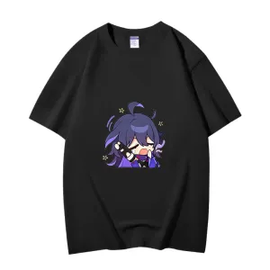 Fashion Anime Honkai Star Rail Seele 230g GSM Hipster Style Oversized Cotton T-shirt