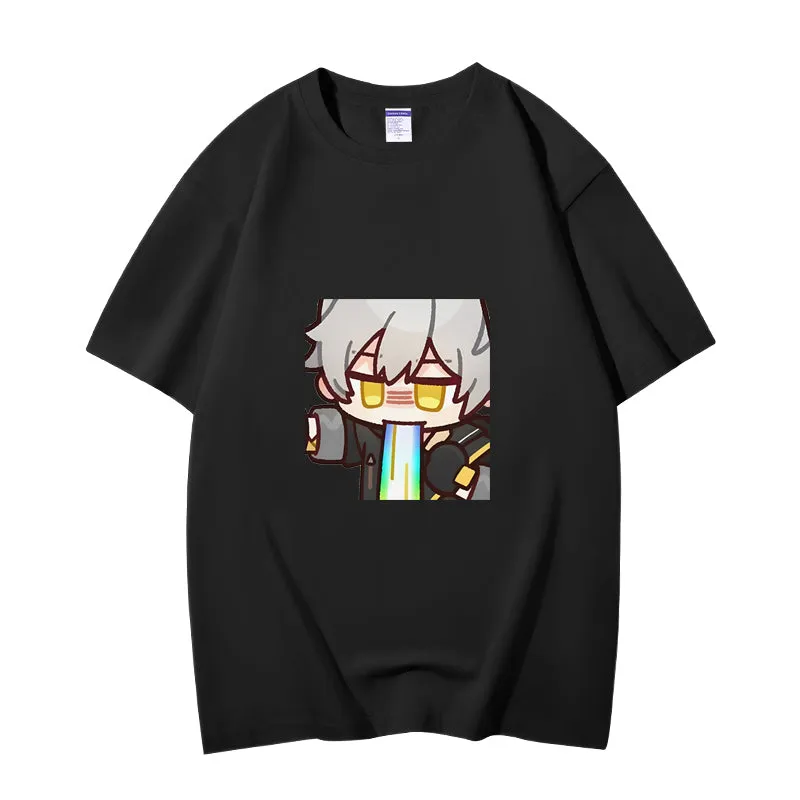 Fashion Anime Honkai Star Rail Trailblazer 230g GSM Hipster Style Oversized Cotton T-shirt